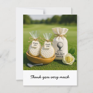 Golf thank you card with golf gifts souvenir