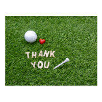 Golf Thank you card with love and golfball