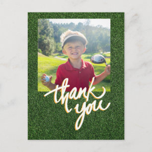 Golf Thank you Create your own photo golfer Postcard