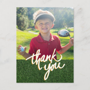 Golf Thank you Create your own photo golfer Postcard