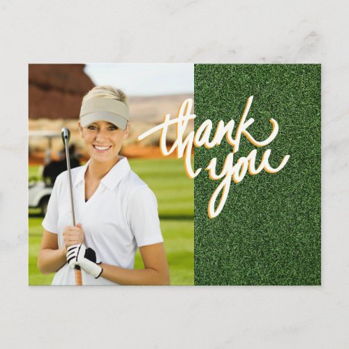 Golf Thank you Create your own photo golfer  Postcard