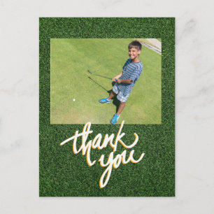 Golf Thank you Create your own photo golfer Postcard