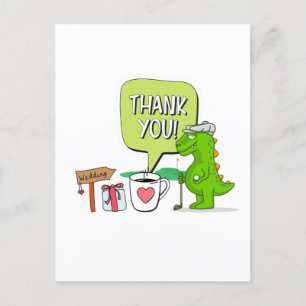 Golf Thank you for Golfer Wedding Postcard