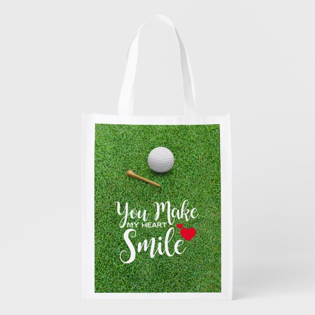 Golf thank you golfer party grocery bag (Front)