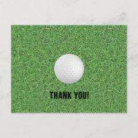 Golf Thank You Postcard