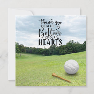 Golf thank you so much for golfer ball on green