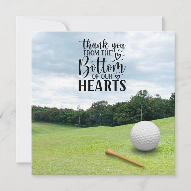 Golf  thank you so much for golfer ball on green card (Front)