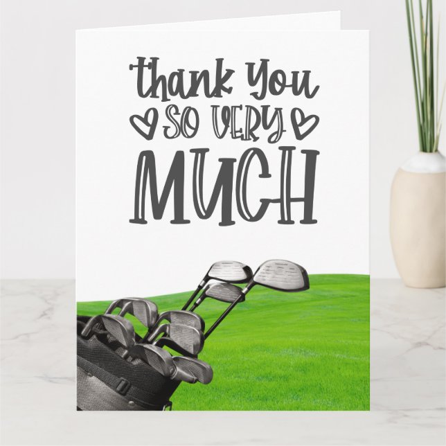 Golf  thank you so much for golfer  postcard (Front)