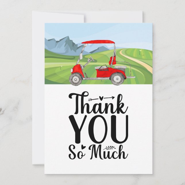 Golf Thank you very much for golfer  Card (Front)