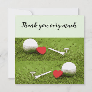 Golf thank you very much with golf ball tee love