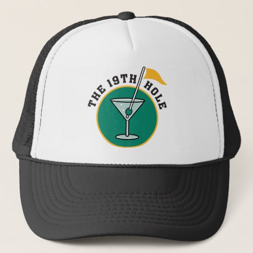 Golf The 19th Hole Drinking Trucker Hat
