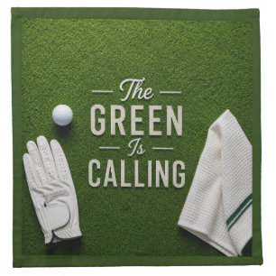 Golf the green is calling cloth napkin
