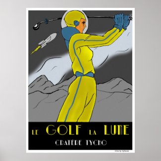 Golf the Moon Poster