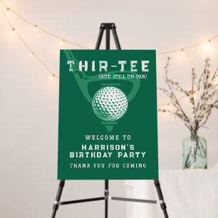 Golf Theme 30th Birthday Party Welcome Sign Green