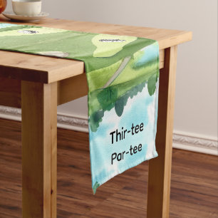 Golf theme 30th Birthday Personalized party Medium Table Runner