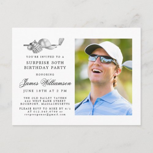 Golf Theme 30th SURPRISE Birthday Party Photo