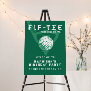 Golf Theme 50th Birthday Party Welcome Sign Green