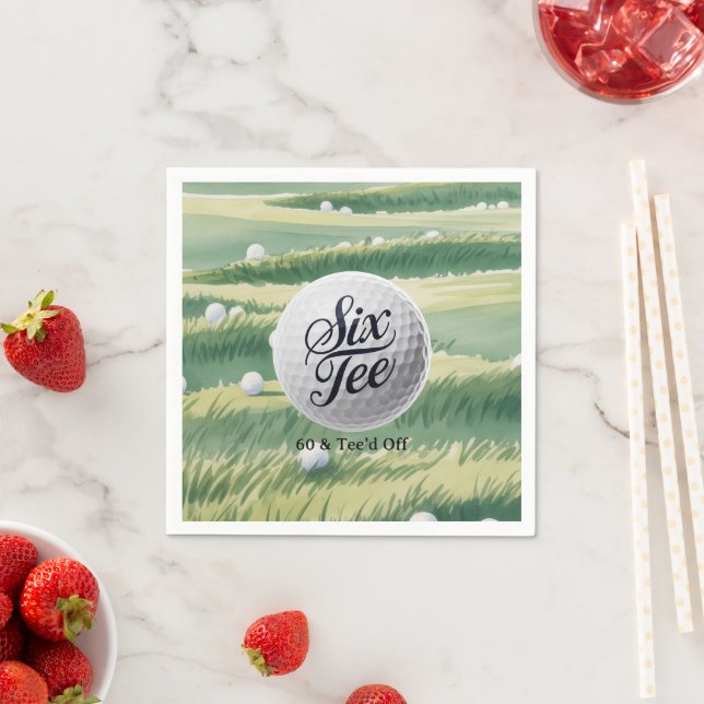 Golf Theme 60 & Tee’d Off Birthday Party  Napkins (Insitu)