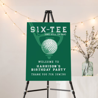Golf Theme 60th Birthday Party Welcome Sign Green