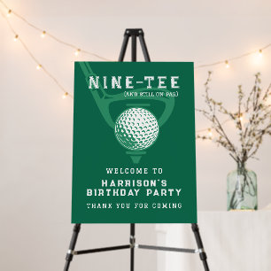 Golf Theme 90th Birthday Party Welcome Sign Green
