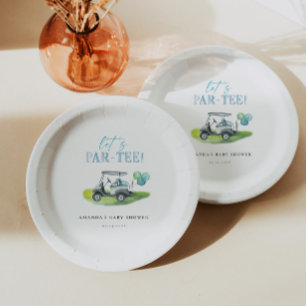 Golf Theme Baby Shower Paper Plates