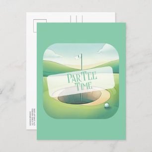 Golf Theme Birthday Invitation Postcard