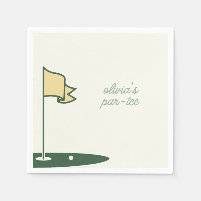 Golf Theme Birthday Par-Tee Napkins (Front)
