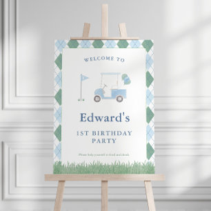 Golf Theme Boy 1st Birthday Par-tee Welcome Sign