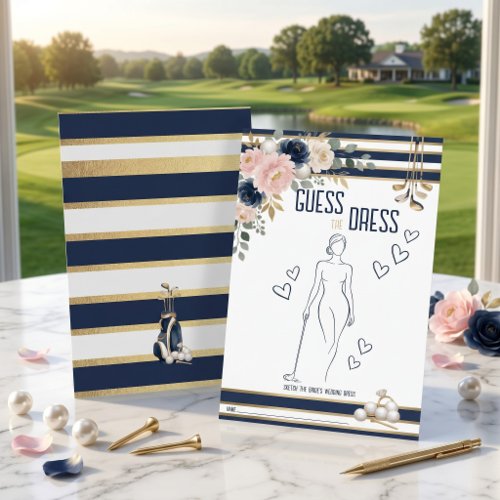 Golf Theme Bridal Shower Guess The Dress Game