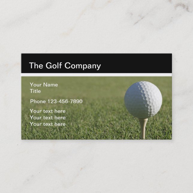 Golf Theme Business Card (Front)
