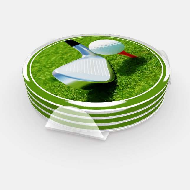 Golf Theme Drink Coaster Set of Four (Set)