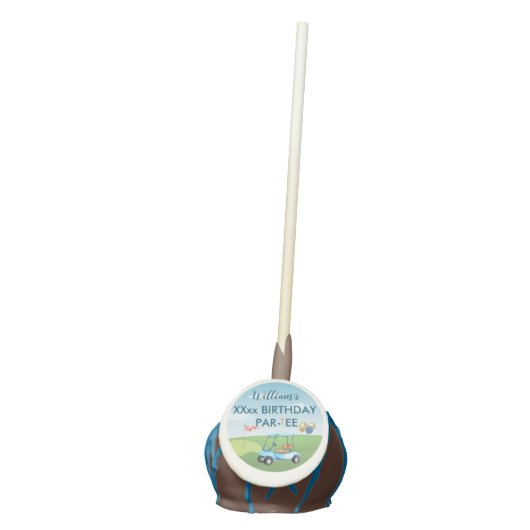 Golf Theme Food Golf Par-tee Personalize Cake Pops (Front)