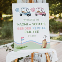 Golf theme Gender Reveal Welcome Sign Template