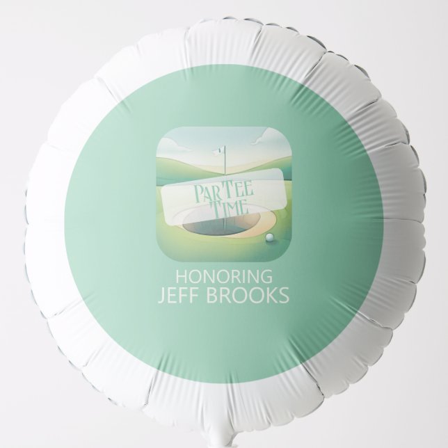 Golf Theme Green Party Balloon (Front)