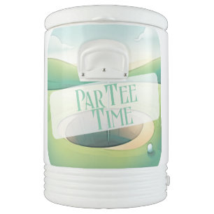 Golf Theme Green Party Beverage Cooler
