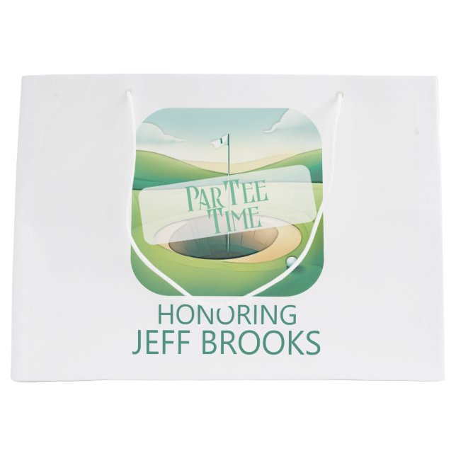 Golf Theme Large Gift Bag (Front)