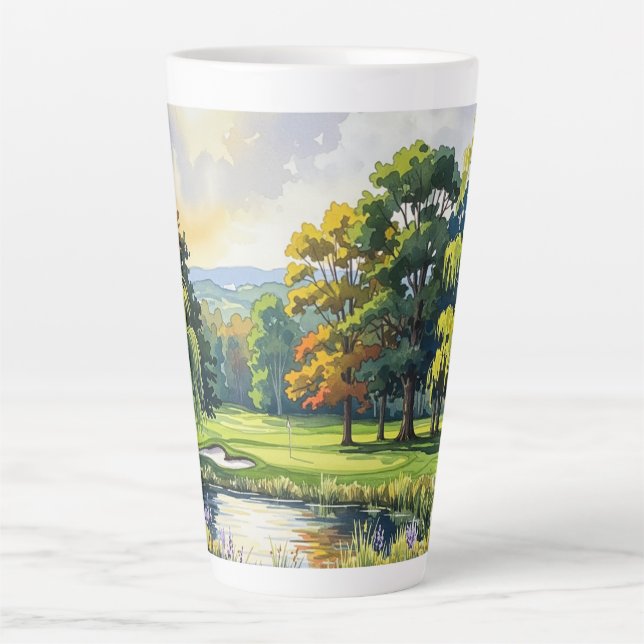 Golf Theme Latte Mug (Front)