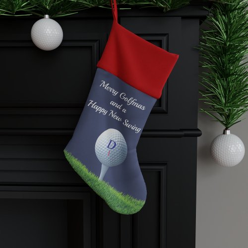 Golf Theme Merry Golfmas Christmas Stocking