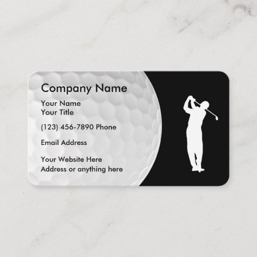 Golf Theme Modern Deisgn Business Card