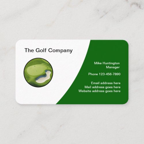 Golf Theme Modern Logo Business Cards