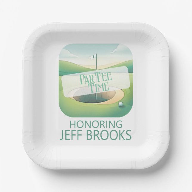 Golf Theme Party Paper Plates (Front)