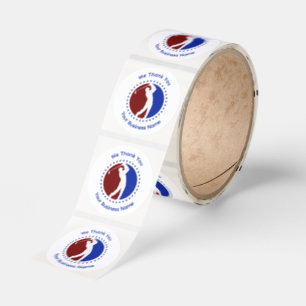 Golf Theme Patriotic Thank You Sticker Rolls