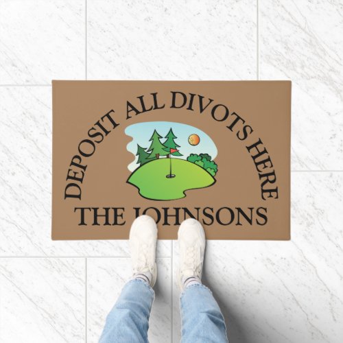 Golf Theme Personalized Doormat