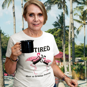 Golf Theme Retirement Humor Flamingos T-Shirt