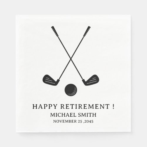 Golf Theme Retirement Party Napkins