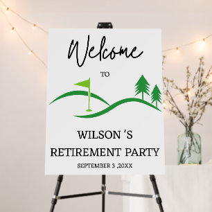 Golf Theme Retirement Party Welcome Sign