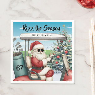 Golf Theme Rizz the Season 67 Name Napkins