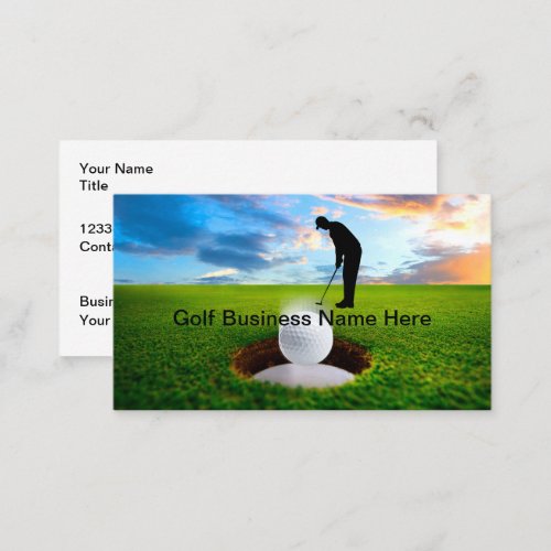 Golf Theme Scenic Business Cards