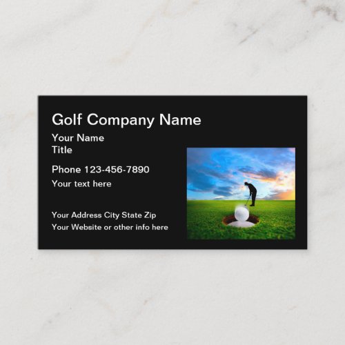 Golf Theme Simple Business Visiting Cards