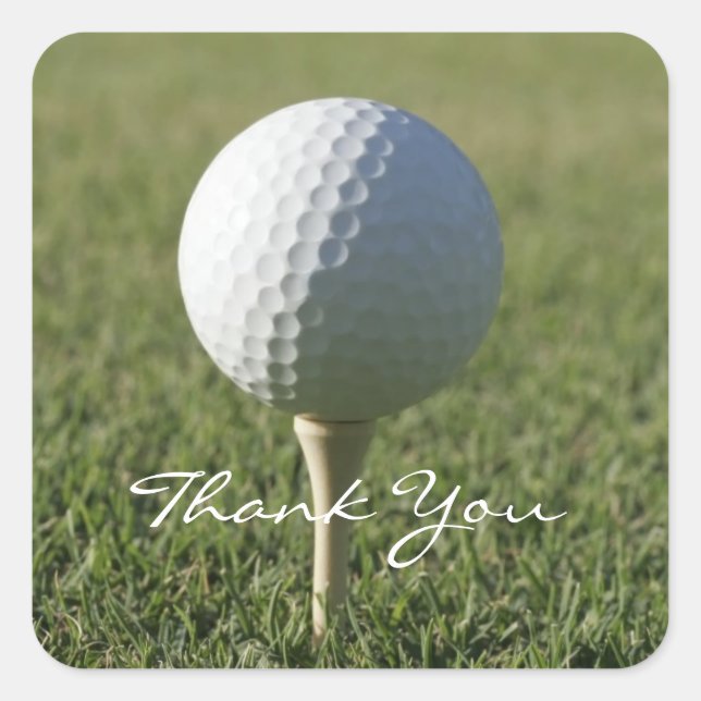Golf Theme Thank You Stickers (Front)